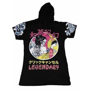 Fresh￼ Laundry Japanese Legendary Asian Hoodie T  Shirt Short Sleeve Size Small
